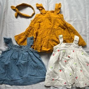 D1. Baby girl dress bundle. size 6-12 moths all brand new!